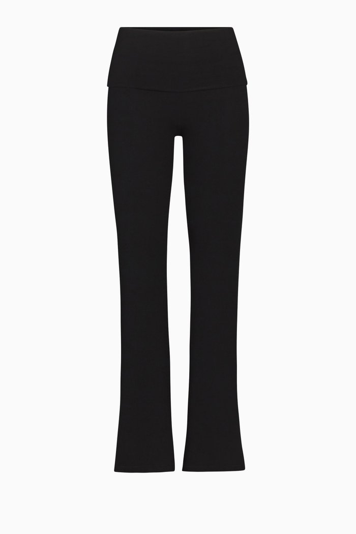 

Soft Lounge Fold Over Pant, Black