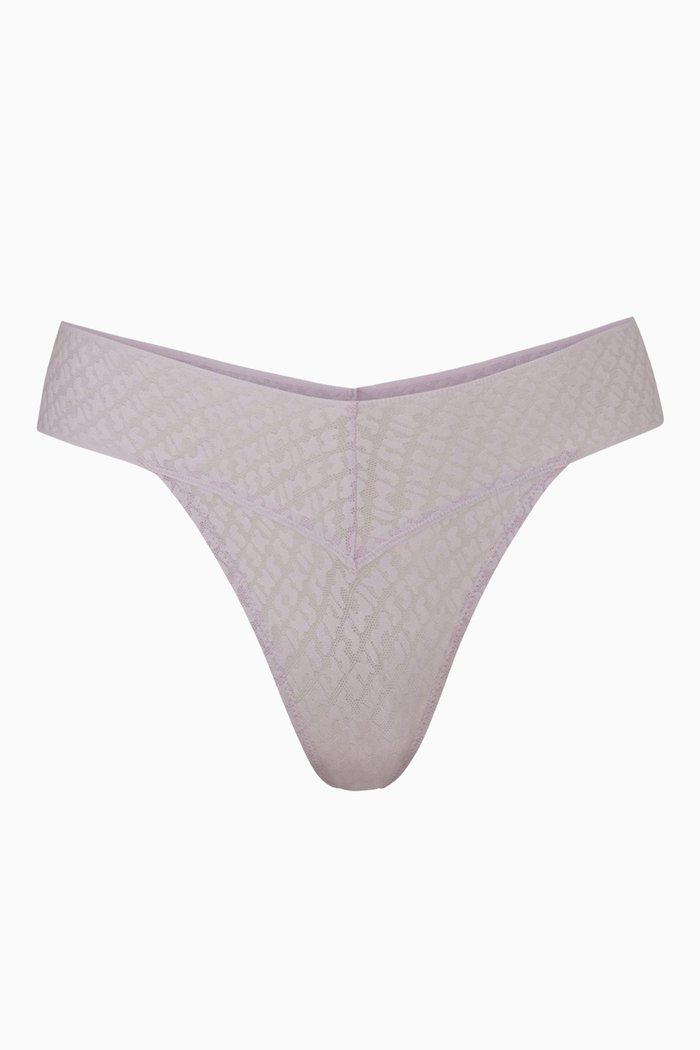 

Mesh Logo Thong, Purple