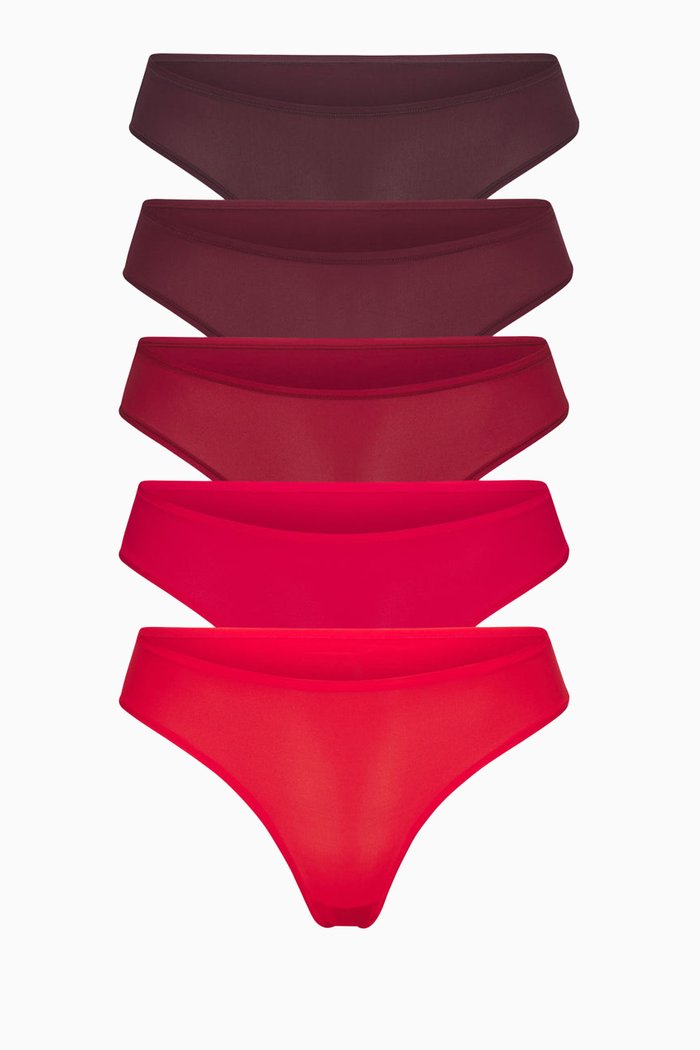 

Fits Everybody Thong, Set of 5, Red