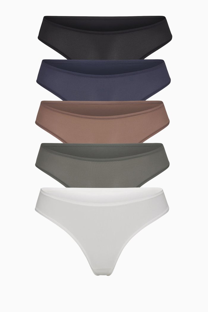 

Fits Everybody Thong, Set of 5, Grey