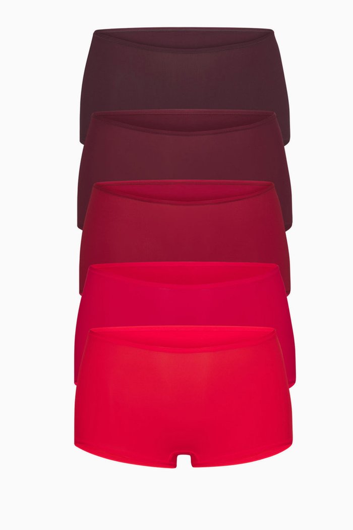 

Fits Everybody Boy Shorts, Set of 5, Red