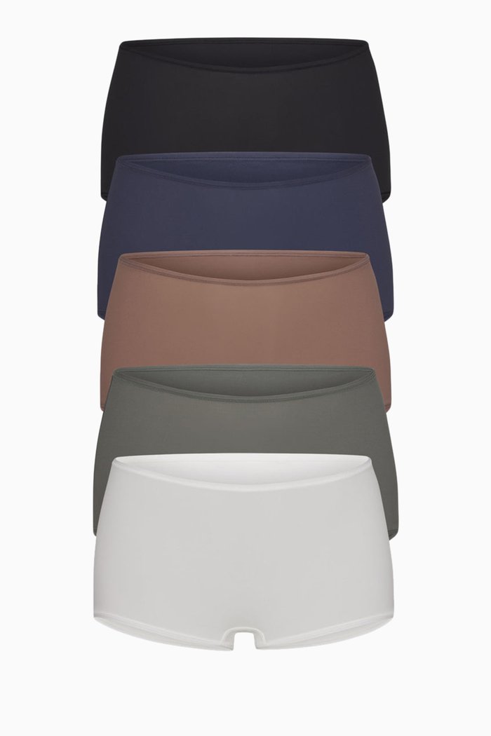 Fits Everybody Boy Shorts, Set of 5, Grey