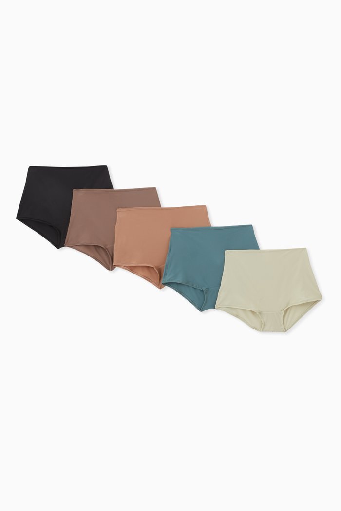 Fits Everybody Boy Shorts, Set of 5, Blue