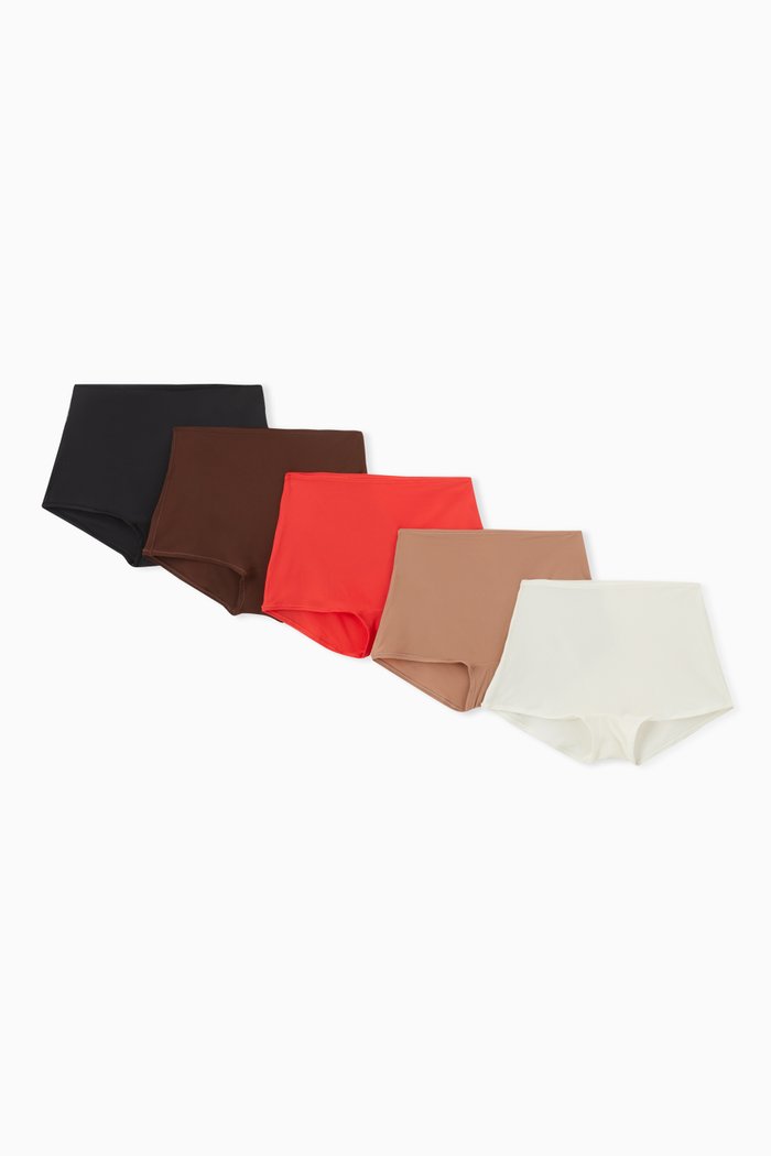 Fits Everybody Boy Shorts, Set of 5, Red