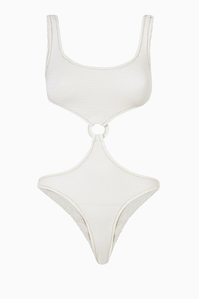 Augusta One-Piece Swimsuit, White