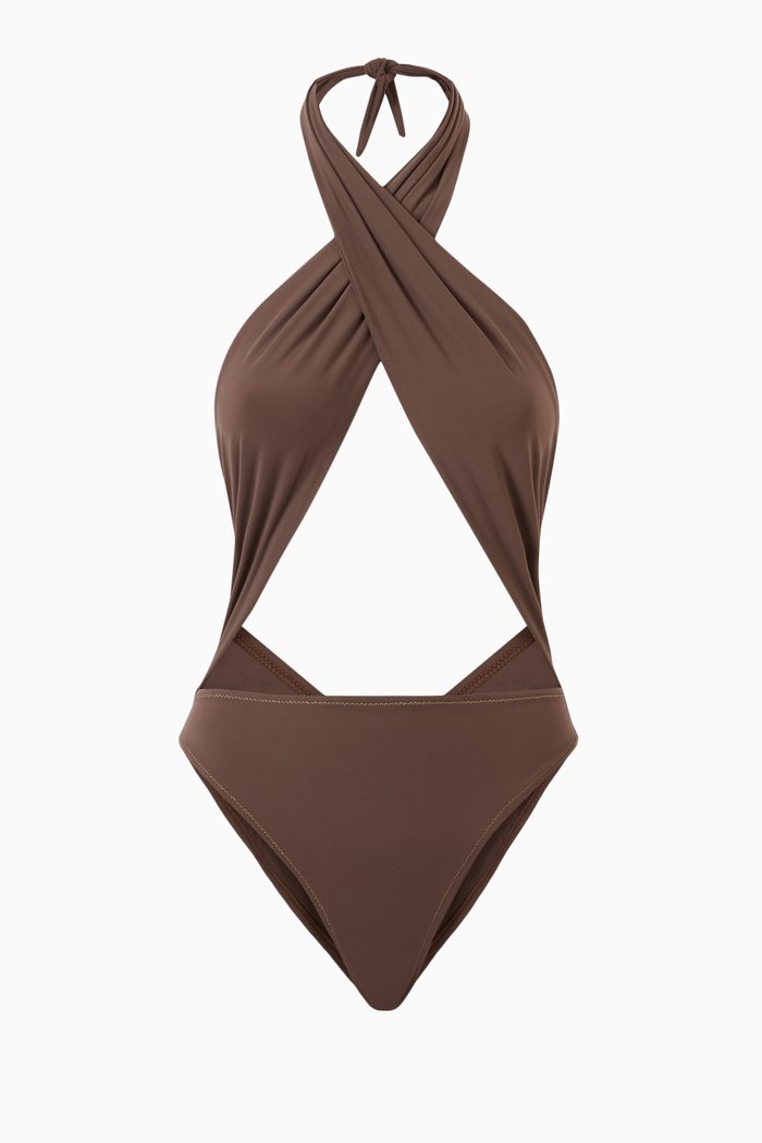 

Italian Stallion One-piece Swimsuit, Brown