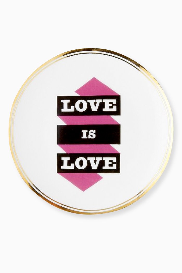 

Love is Love Plate in Porcelain, Multicolour
