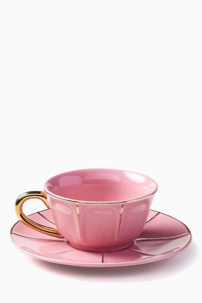 

Tea Cup & Saucer Set in Porcelain, Multicolour
