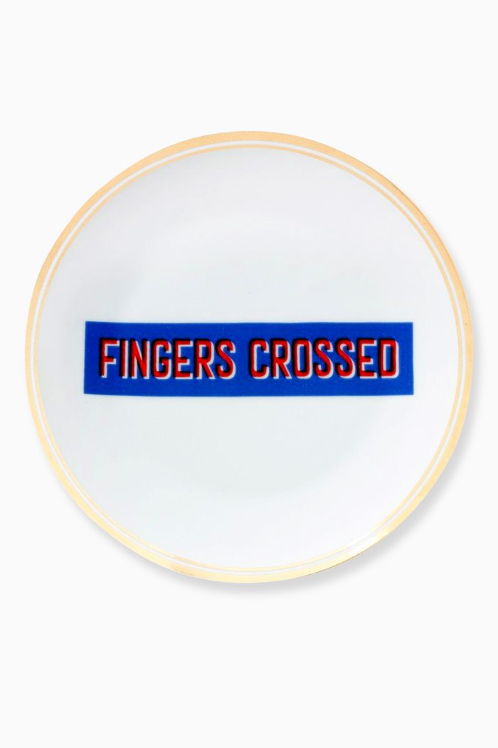 

Fingers Crossed Plate, Multicolour