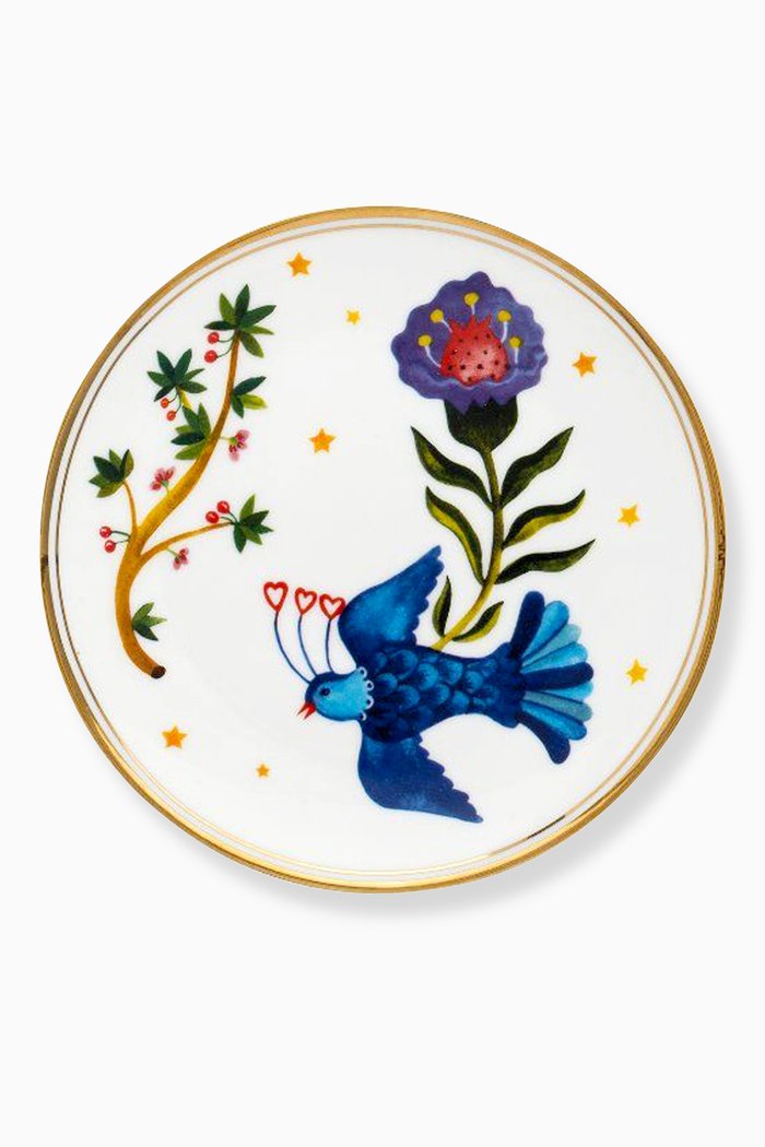 Little Bird Plate, Multicolour