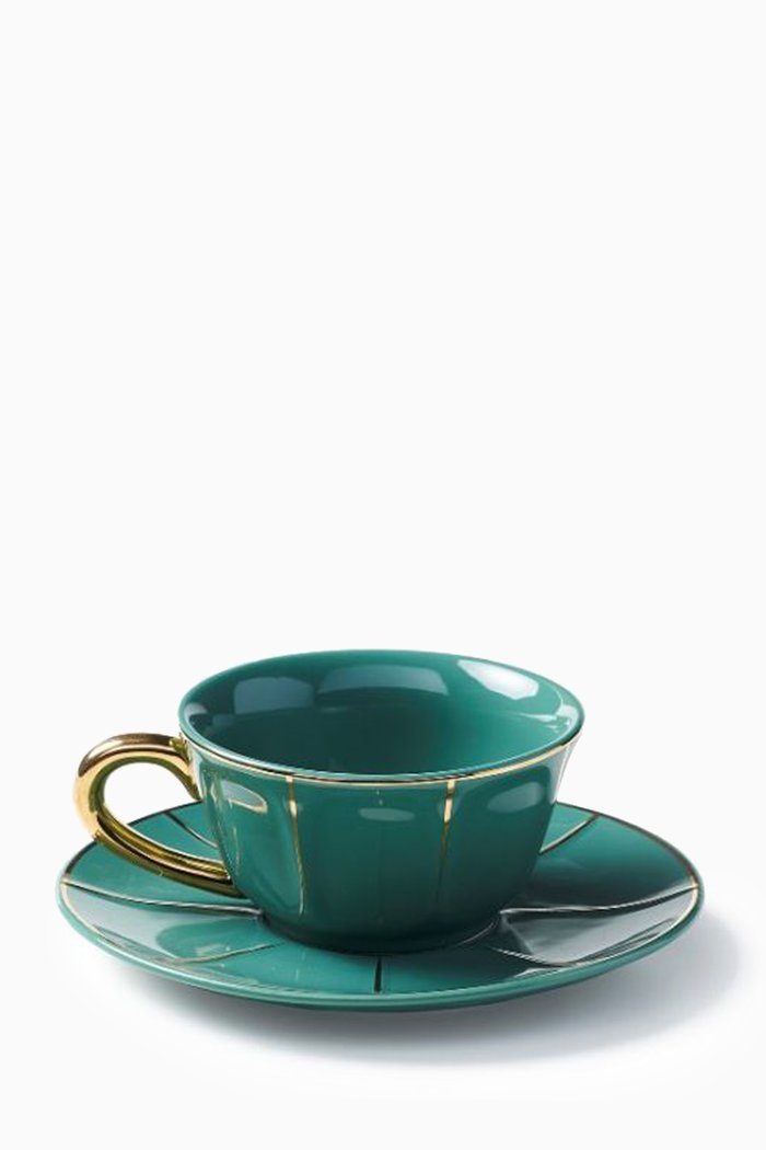 

Tea Cup and Saucer Set, Multicolour