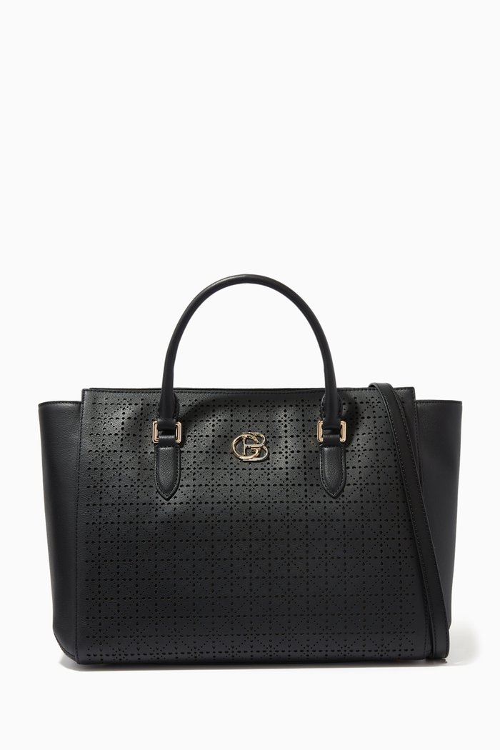 

Julia Handbag in Laser-cut Leather, Black