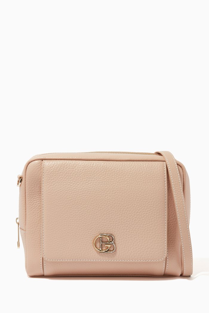 

Helena Shoulder Bag in Leather, Neutral