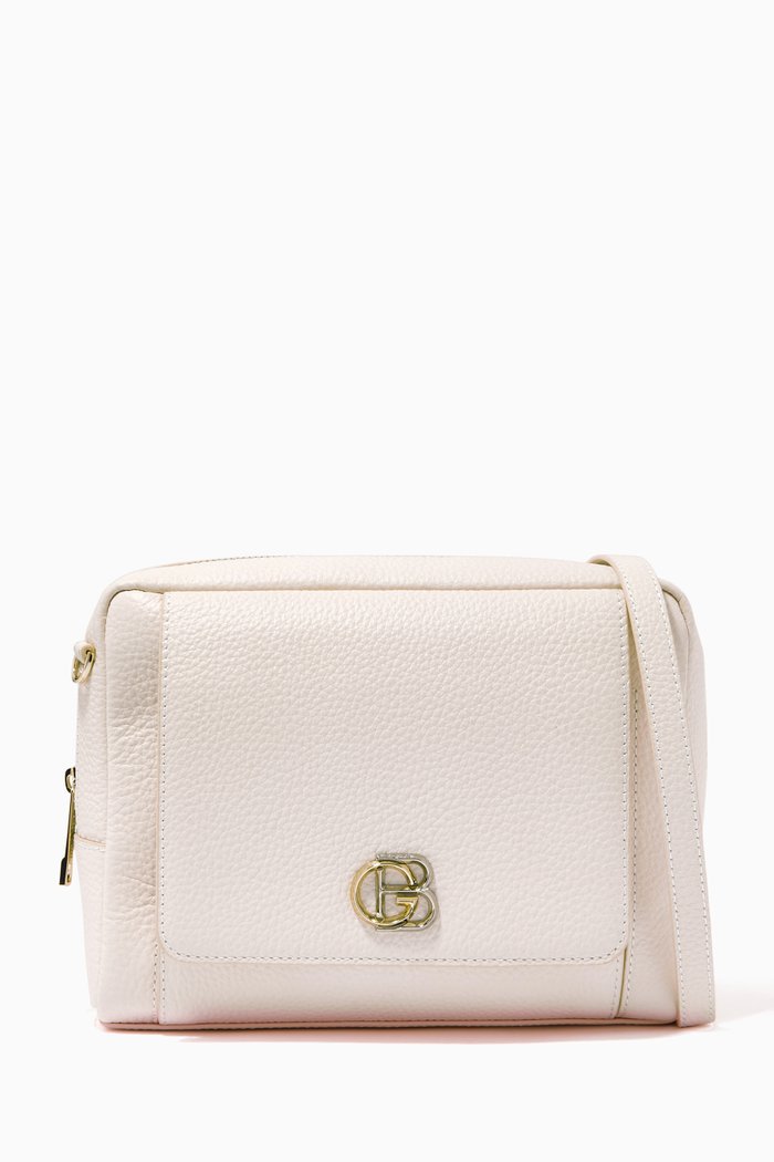 

Helena Shoulder Bag in Leather, Neutral
