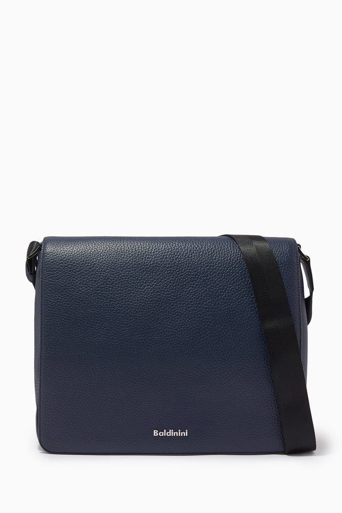 

Crossbody Bag in Calf Leather, Blue