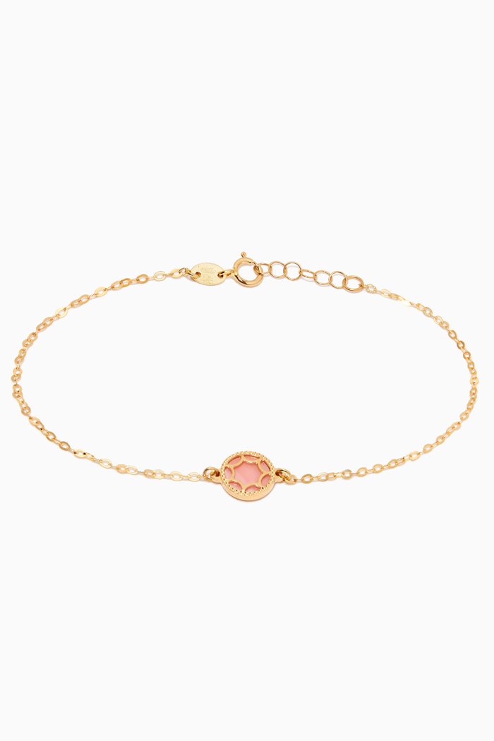 

Amelia Roma Mother of Pearl Bracelet in 18kt Yellow Gold