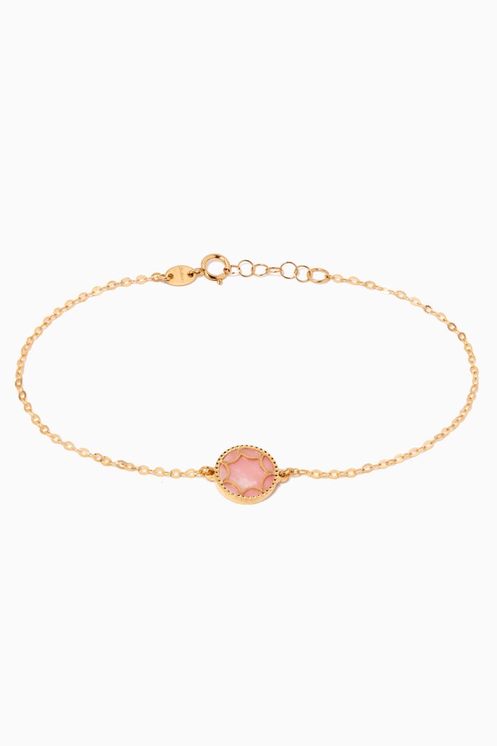 

Amelia Roma Mother of Pearl Bracelet in 18kt Yellow Gold