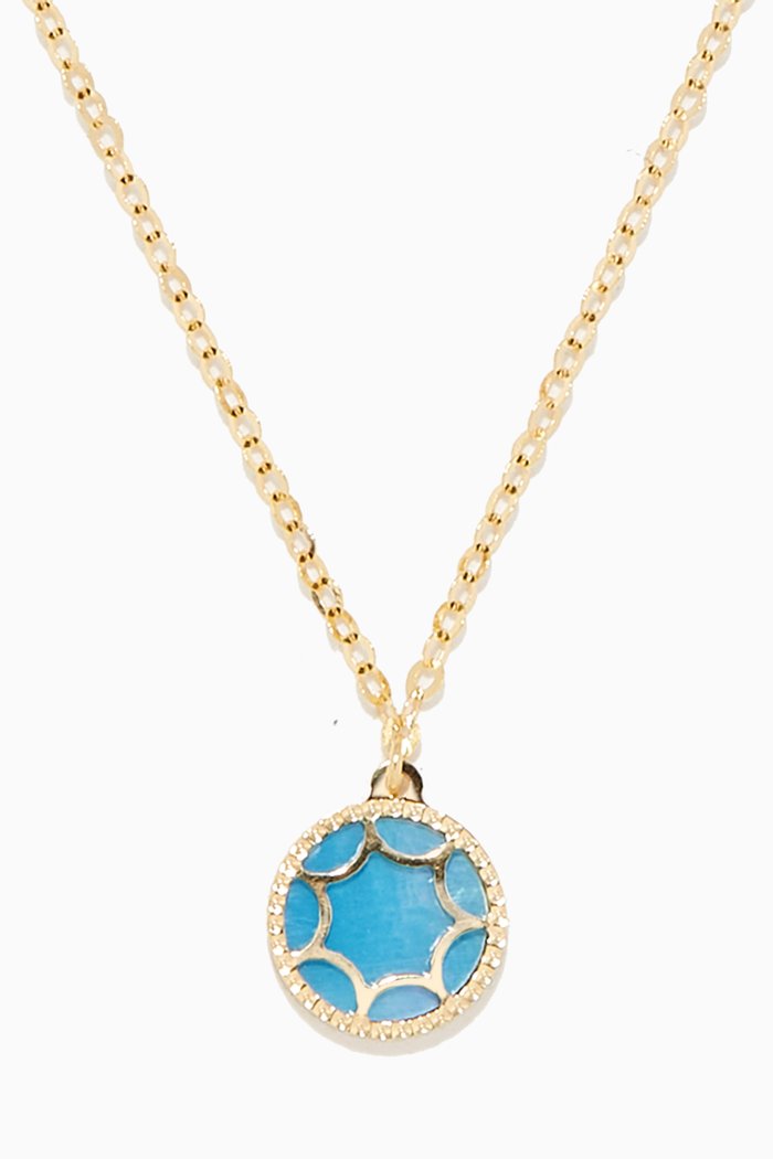 

Amelia Roma Mother of Pearl Charm Necklace in 18kt Yellow Gold