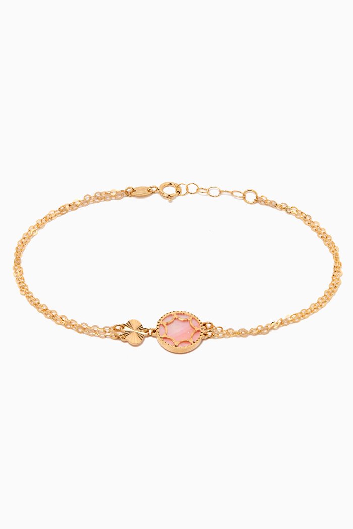 

Amelia Roma Mother of Pearl Bracelet in 18kt Yellow Gold