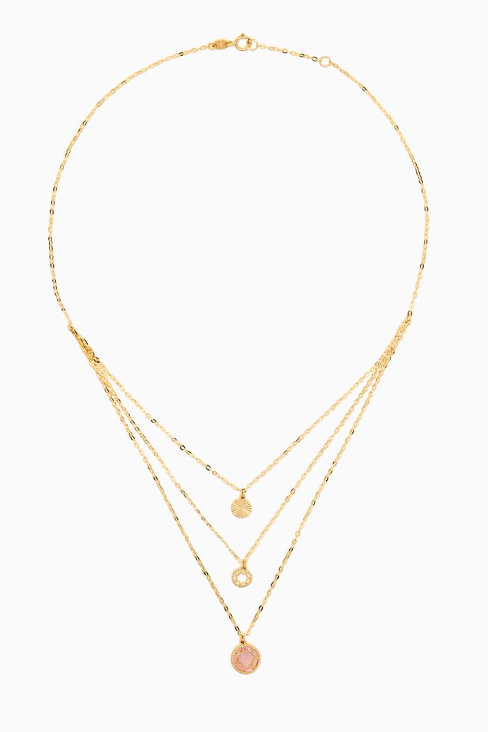 

Amelia Roma Mother of Pearl Necklace in 18kt Yellow Gold