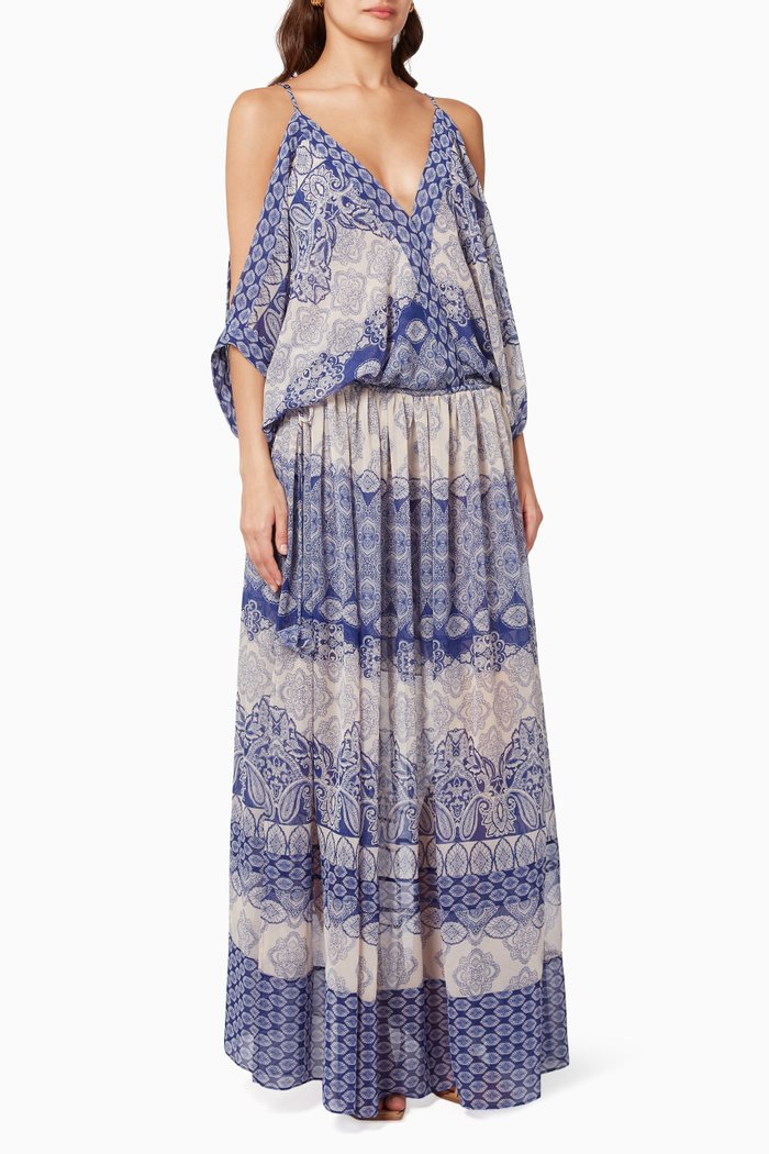 

Farah Dress in Chiffon, Blue