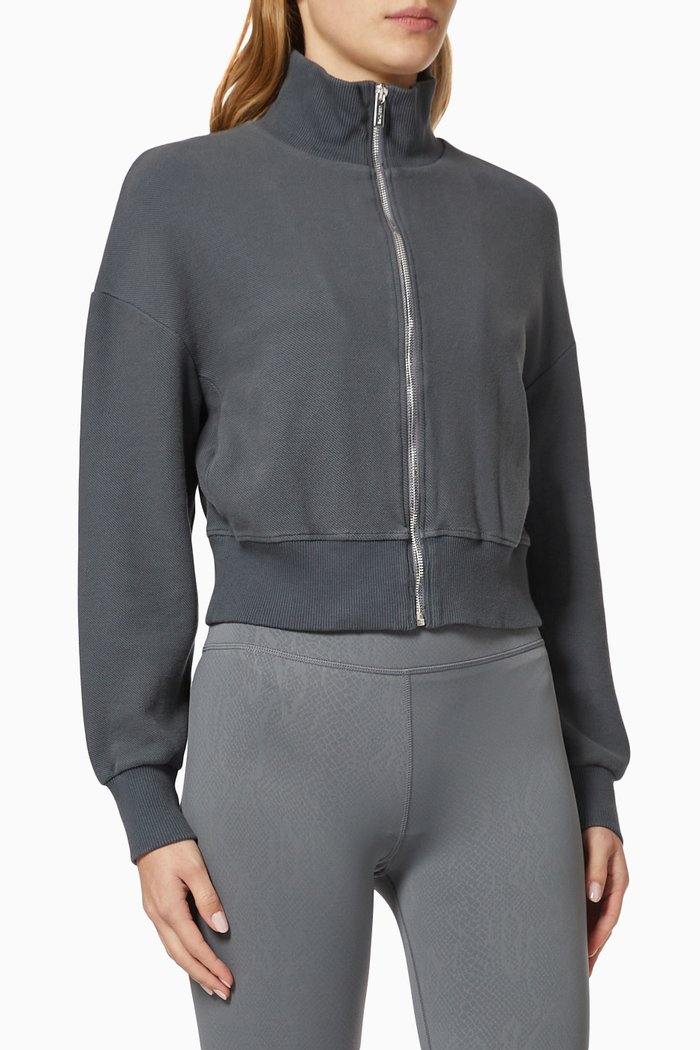 

Untamed Bomber Jacket in Twill Cotton, Grey