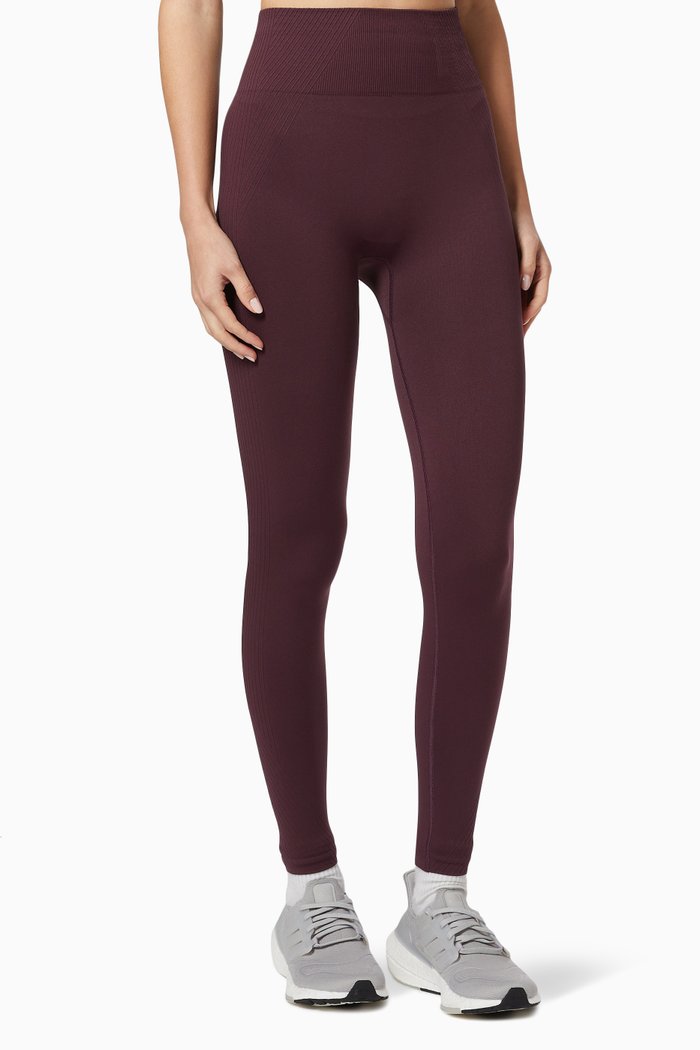 

Serenity Seamless Leggings in Nylon, Burgundy