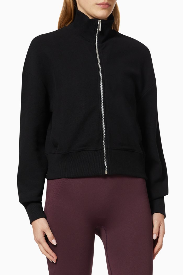 

Untamed Bomber Jacket in Twill Cotton, Black