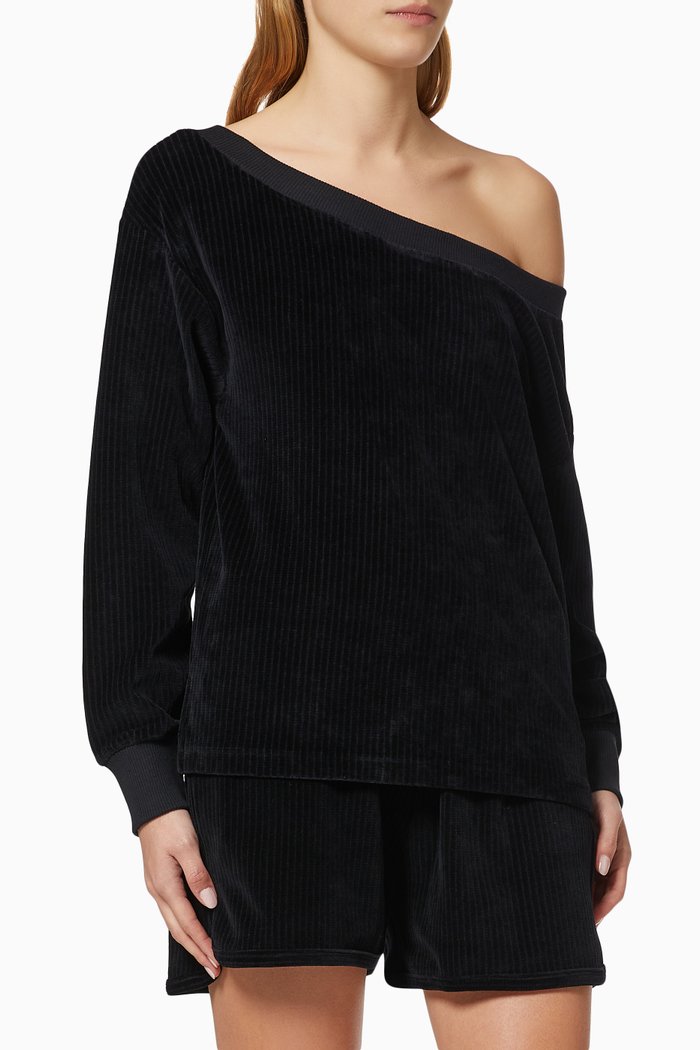 

The Feels Top in Velour, Black