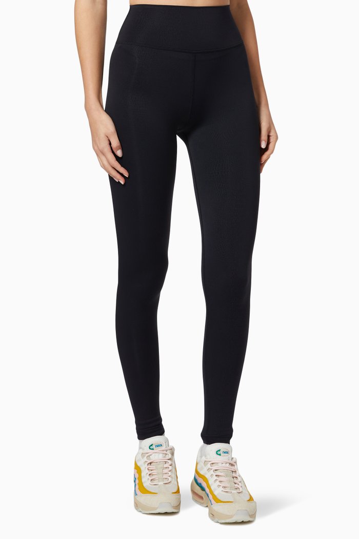 

Untamed Crocodile Print Leggings in Nylon, Black