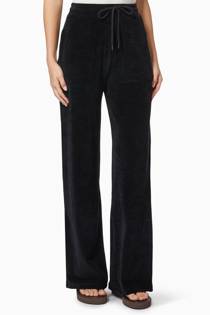 

The Feels Relax Pants in Velour, Black