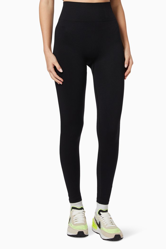 

Serenity Seamless Leggings in Nylon, Black