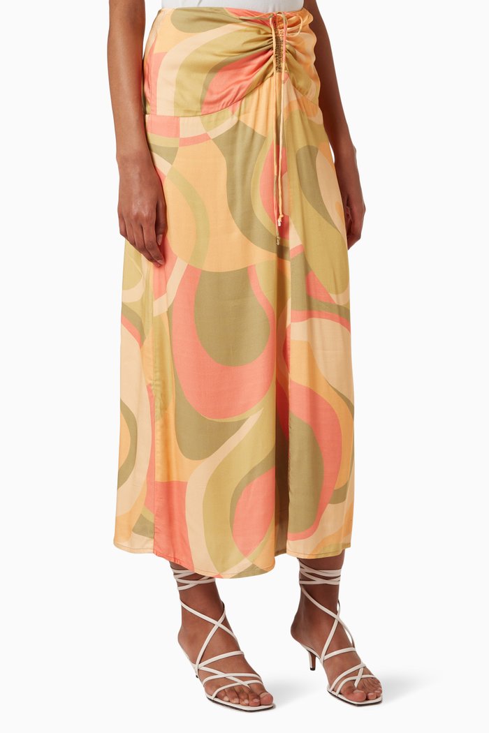At Sunset Midi Skirt, Orange