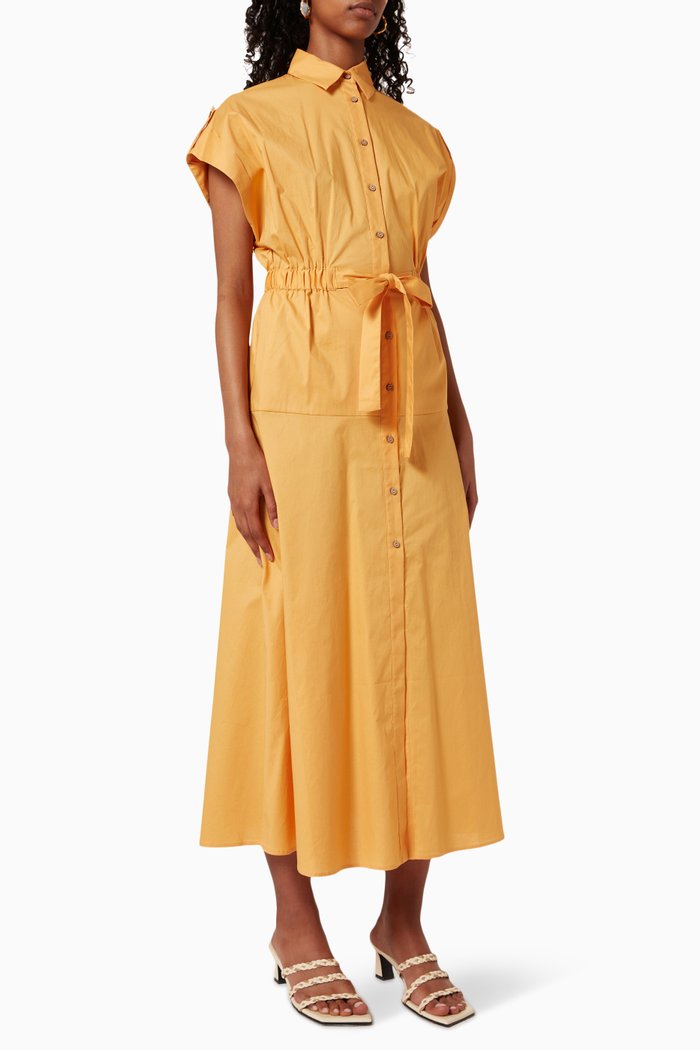 

Aruba Shirtdress in Cotton Poplin, Yellow