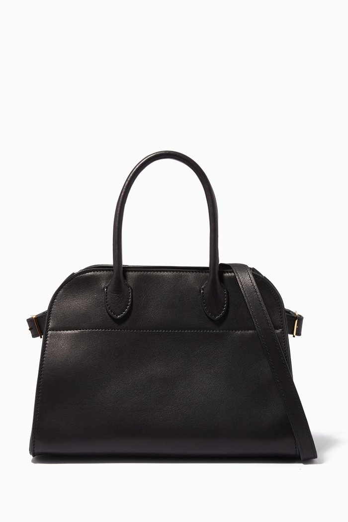 

Margaux 10 Small Tote Bag in Calf Leather, Black