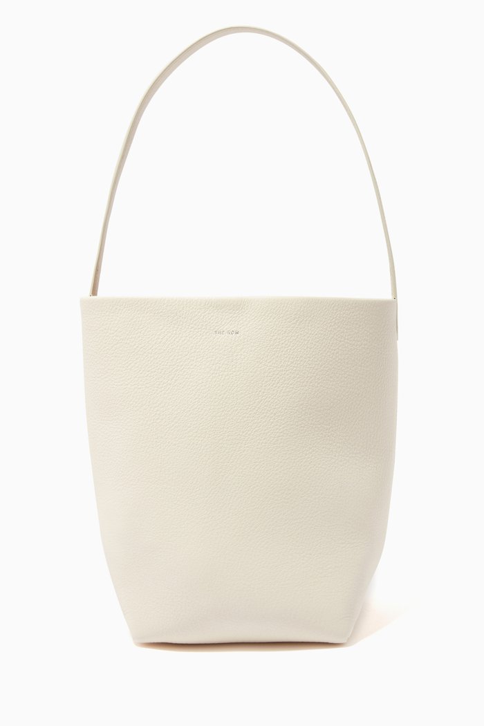 

N/S Park Medium Tote Bag in Leather, Neutral