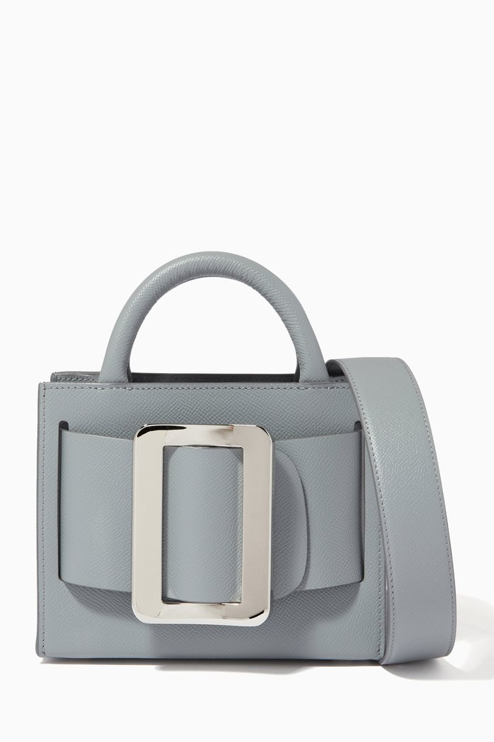 

Bobby 18 Tote Bag in Grainy Calfskin, Grey