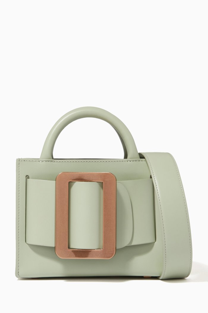 

Bobby 18 Tote Bag in Grainy Calfskin, Green