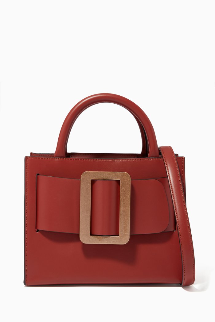 

Bobby 23 Tote Bag in Palmellato Calfskin, Burgundy