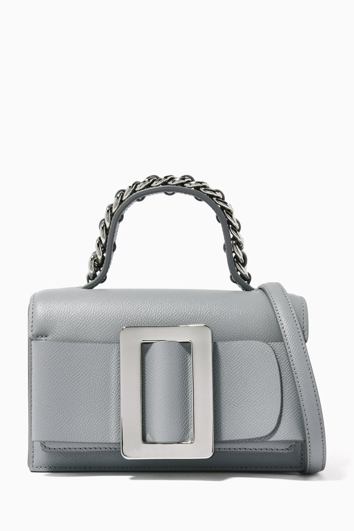 

Fred 19 Top Handle Bag in Palmellato Calf Leather, Grey