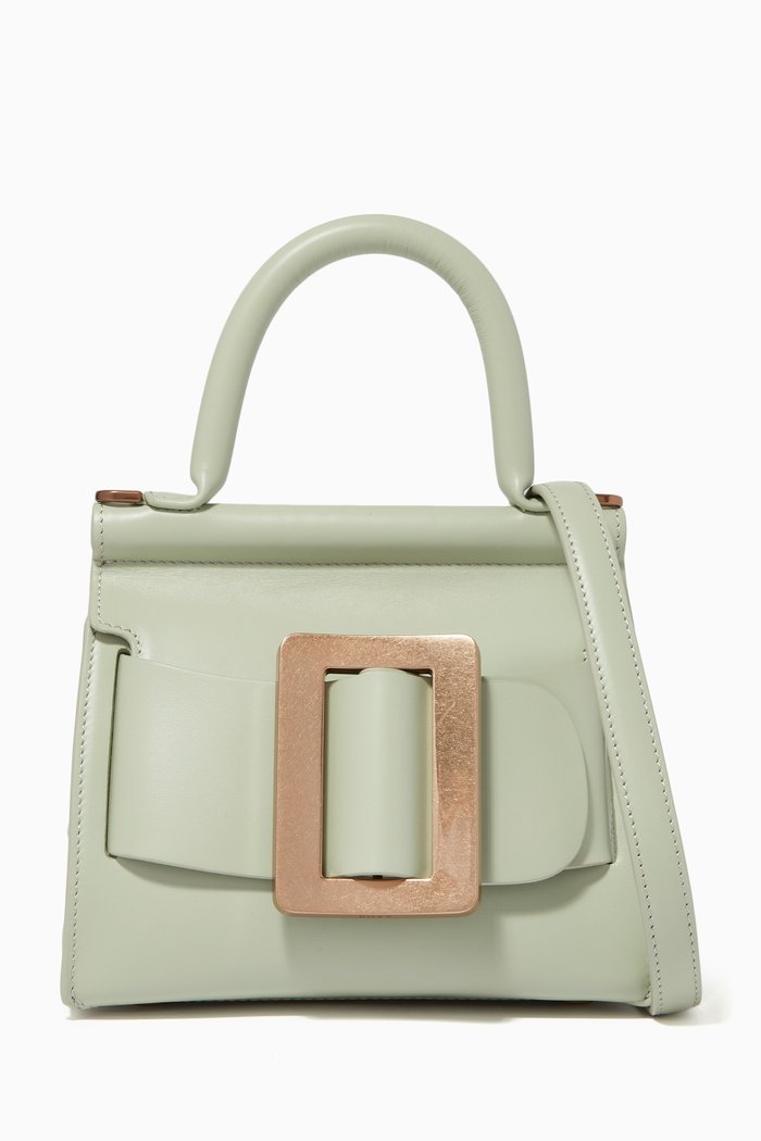 

Karl 19 Top Handle Bag in Palmellato Leather, Green