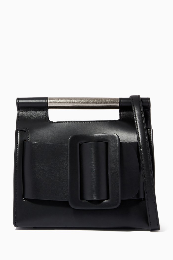 Romeo Tote Bag in Palmellato Leather, Black