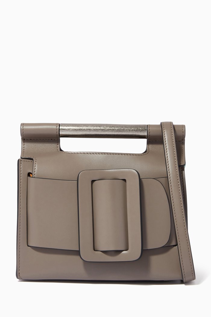 

Romeo Tote Bag in Palmellato Leather, Grey