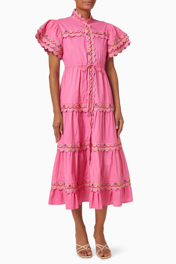 

Alvis Midi Dress in Cotton, Pink