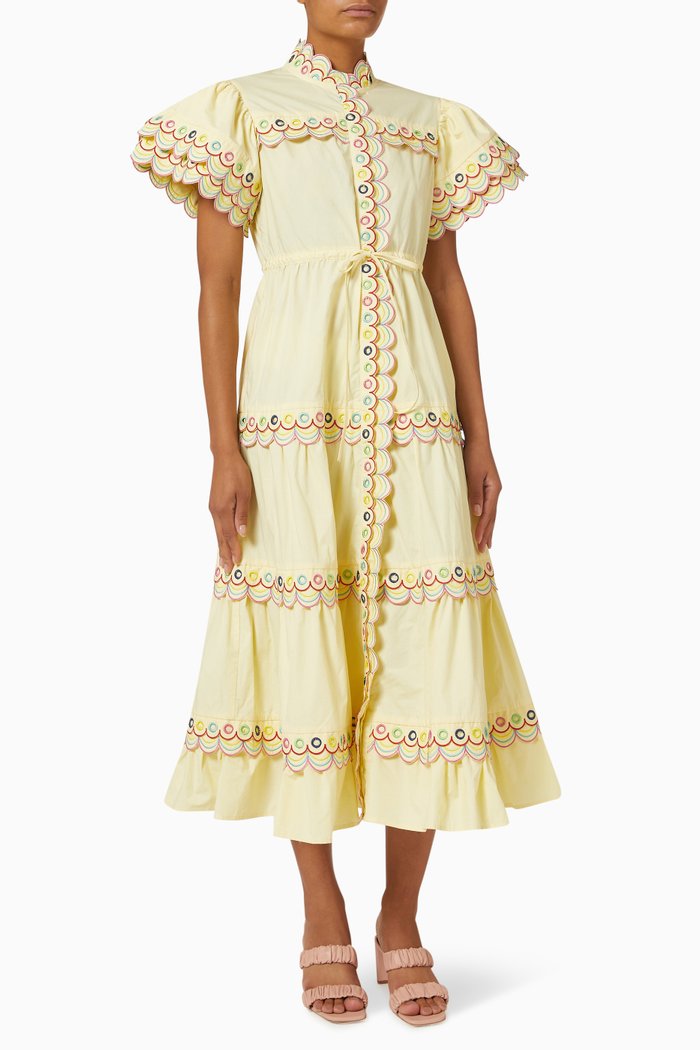 

Alvis Midi Dress in Cotton, Yellow