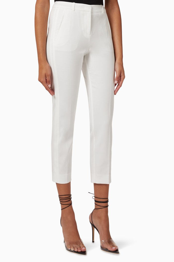 

Stripe Trousers in Tencel, White