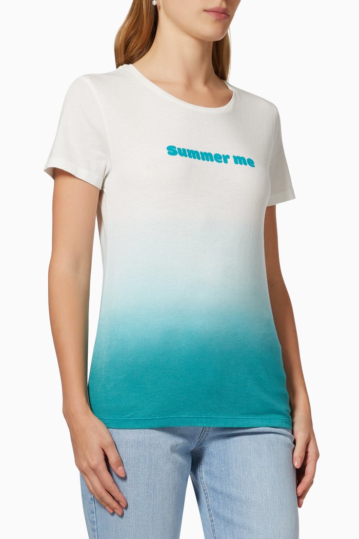 

Tie Dye T-shirt in Cotton Jersey, Green