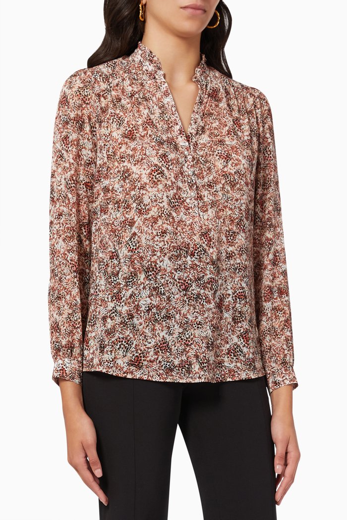 

Floral Print Blouse in Viscose, Multicolour