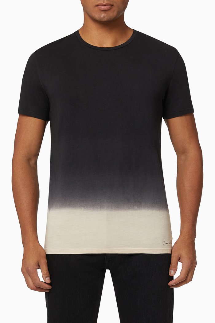 

Dee-Dye Look T-Shirt in Cotton, Black