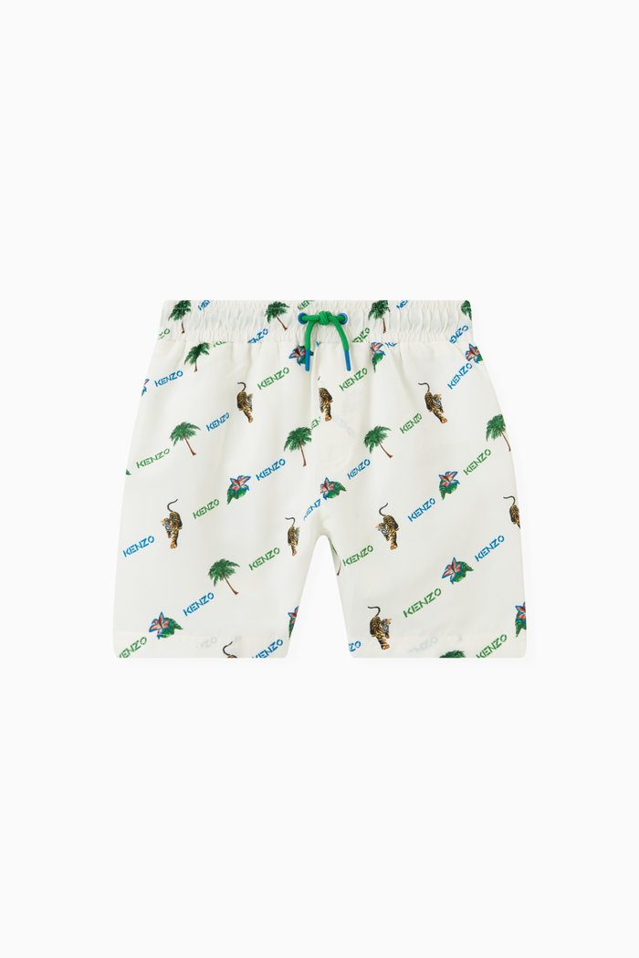

Graphic Print Swim Shorts, Neutral